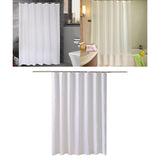 Maxbell PLAIN SHOWER CURTAIN BATHROOM LONG WATERPROOF WITH 12 HOOKS RING SET