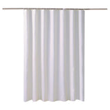 Maxbell PLAIN SHOWER CURTAIN BATHROOM LONG WATERPROOF WITH 12 HOOKS RING SET