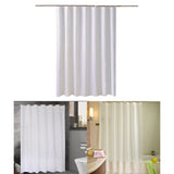 Maxbell PLAIN SHOWER CURTAIN BATHROOM LONG WATERPROOF WITH 12 HOOKS RING SET