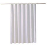 Maxbell PLAIN SHOWER CURTAIN BATHROOM LONG WATERPROOF WITH 12 HOOKS RING SET