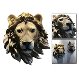 Animal Head Wall Sculpture Ornament Resin Statue Hanging Art Decor Lion