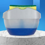 Maxbell Kitchen Liquid Soap Pump Dispenser Sponge Rack Caddy Container Press 400ml green