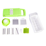 Maxbell 8 in 1 Vegetable Chopper for Salad Potato Food Chopper Kitchen Gadgets green style 1