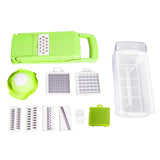 Maxbell 8 in 1 Vegetable Chopper for Salad Potato Food Chopper Kitchen Gadgets green style 1