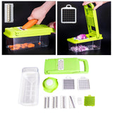 Maxbell 8 in 1 Vegetable Chopper for Salad Potato Food Chopper Kitchen Gadgets green style 1