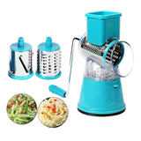 Maxbell Manual Kitchen Vegetable Food Grater Chopper Slicer Cutter Rotary Blue