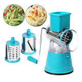 Maxbell Manual Kitchen Vegetable Food Grater Chopper Slicer Cutter Rotary Blue