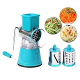 Maxbell Manual Kitchen Vegetable Food Grater Chopper Slicer Cutter Rotary Blue