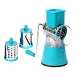 Maxbell Manual Kitchen Vegetable Food Grater Chopper Slicer Cutter Rotary Blue