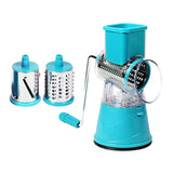 Maxbell Manual Kitchen Vegetable Food Grater Chopper Slicer Cutter Rotary Blue