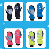 Maxbell Kids Boy Girl Winter Warm Gloves Ski Windproof Thermal Snow Outdoor Mittens Black S