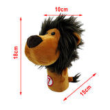 Maxbell Novelty Plush Animal Golf Iron Headcover Wedges Club Head Cover Lion No.S