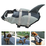 Maxbell Adjustable Dog Life Jacket Swimming Safety Vest Swimsuit +Handle Silver_M