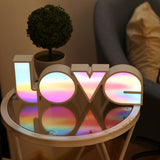 Maxbell Modern Romantic LED Light Board LOVE Modeling Signs Lamp Party Desktop B