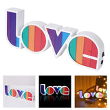 Maxbell Modern Romantic LED Light Board LOVE Modeling Signs Lamp Party Desktop A