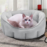 Maxbell Pet Dog Cat Calming Bed Warm Soft Plush Cozy Comfortable Sleeping Mat Gray