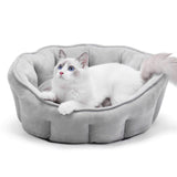 Maxbell Pet Dog Cat Calming Bed Warm Soft Plush Cozy Comfortable Sleeping Mat Gray