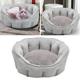 Maxbell Pet Dog Cat Calming Bed Warm Soft Plush Cozy Comfortable Sleeping Mat Gray