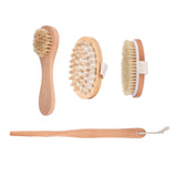 Maxbell Dry Brushing Body Brush Kit 4pcs Bathroom Shower Body Cleaning Brush