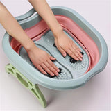 Maxbell Foldable Foot Soaking Tub Bucket Foot Bath Spa Pedicures Pink