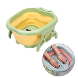 Maxbell Foldable Foot Soaking Tub Bucket Foot Bath Spa Pedicures Yellow