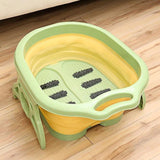 Maxbell Foldable Foot Soaking Tub Bucket Foot Bath Spa Pedicures Yellow