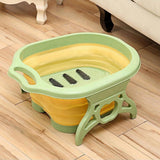 Maxbell Foldable Foot Soaking Tub Bucket Foot Bath Spa Pedicures Yellow