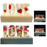 Maxbell Floral USB Power LED Light Rose Dried Dry Flower Love Letter Gift Style 1