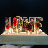 Maxbell Floral USB Power LED Light Rose Dried Dry Flower Love Letter Gift Style 1