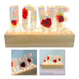 Maxbell Floral USB Power LED Light Rose Dried Dry Flower Love Letter Gift Style 1