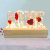 Maxbell Floral USB Power LED Light Rose Dried Dry Flower Love Letter Gift Style 1