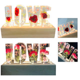 Maxbell Floral USB Power LED Light Rose Dried Dry Flower Love Letter Gift Style 1