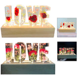 Maxbell Floral USB Power LED Light Rose Dried Dry Flower Love Letter Gift Style 1