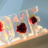 Maxbell Floral USB Power LED Light Rose Dried Dry Flower Love Letter Gift Style 1