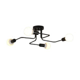 Maxbell Ceiling Light  Retro Wrought Iron Large Black Chandelier Ceiling Lamp 4-Head