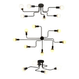 Maxbell Ceiling Light  Retro Wrought Iron Large Black Chandelier Ceiling Lamp 4-Head