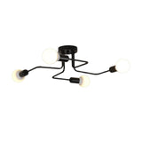 Maxbell Ceiling Light  Retro Wrought Iron Large Black Chandelier Ceiling Lamp 4-Head