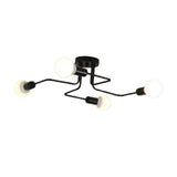 Maxbell Ceiling Light  Retro Wrought Iron Large Black Chandelier Ceiling Lamp 4-Head