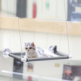 Maxbell Pet Cat Window Mounted Soft Seat Hammock Perch Bed Gray Single Layer
