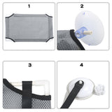 Maxbell Pet Cat Window Mounted Soft Seat Hammock Perch Bed Gray Single Layer