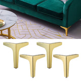 4 x Iron Metal Furniture Legs Sofa feet Chair Cabinet Table 17cm Golden