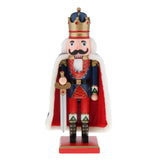 Maxbell Wooden Nutcracker Doll King with Crown Christmas Party Decoration Style 1