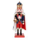 Maxbell Wooden Nutcracker Doll King with Crown Christmas Party Decoration Style 1