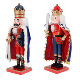 Maxbell Wooden Nutcracker Doll King with Crown Christmas Party Decoration Style 1