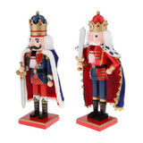 Maxbell Wooden Nutcracker Doll King with Crown Christmas Party Decoration Style 1