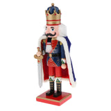 Maxbell Wooden Nutcracker Doll King with Crown Christmas Party Decoration Style 1