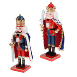 Maxbell Wooden Nutcracker Doll King with Crown Christmas Party Decoration Style 1