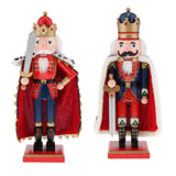 Maxbell Wooden Nutcracker Doll King with Crown Christmas Party Decoration Style 1