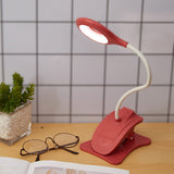 Maxbell USB Flexible LED Light Book Reading Clip-on Lamp Clamp Beside Bed Desk Table Pink 3