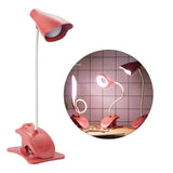 Maxbell USB Flexible LED Light Book Reading Clip-on Lamp Clamp Beside Bed Desk Table Pink 2